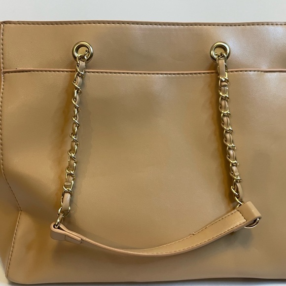 BEBE Los Angeles Large Tan Purse - Picture 6 of 12